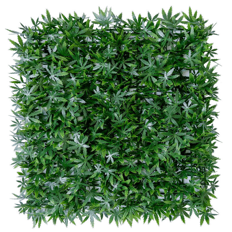 Maple Touch Artificial Green Wall Panel – Jagged Leaf with Frosted Tips