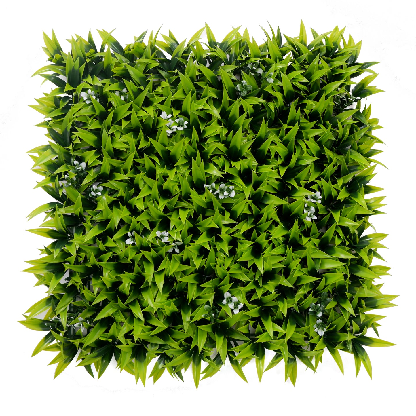 Bamboo Touch Artificial Green Wall Panel – Angular Leaves and White Accents