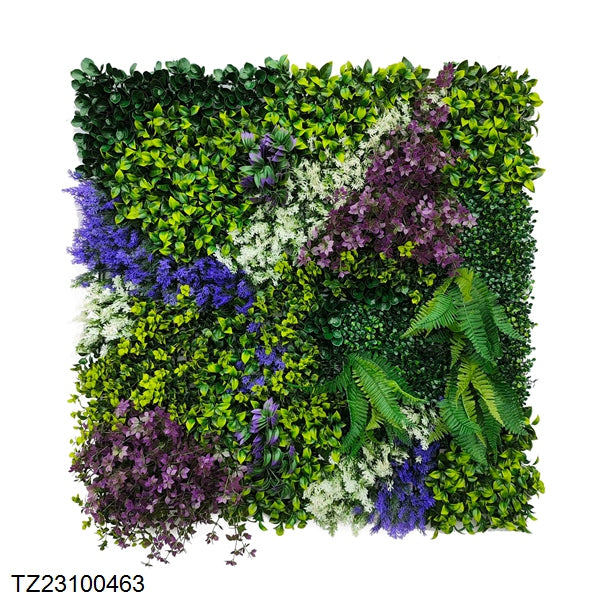 Forest Whisper Artificial Green Wall Panel – Colour Block Leaf Mosaic