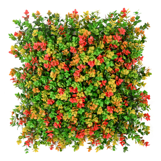 Autumn Glow Artificial Green Wall Panel – Multicolour Lucky Grass Mix
