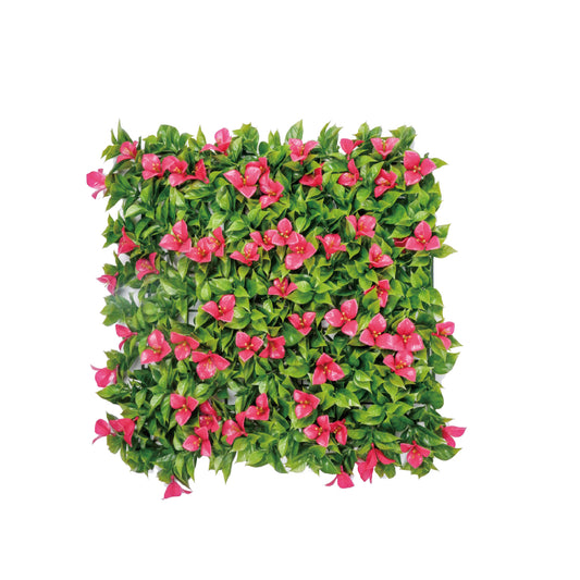 Bougainvillea Pink Blossom Wall Panel – Lush Green Base with Bright Fuchsia Flowers