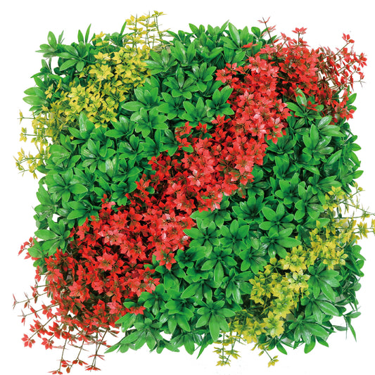 Crimson Maple Mix Artificial Green Wall Panel – Red and Green Layers