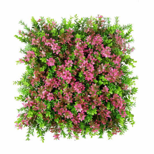 Pink Garden Artificial Green Wall Panel – Light Pink Bloom Mix