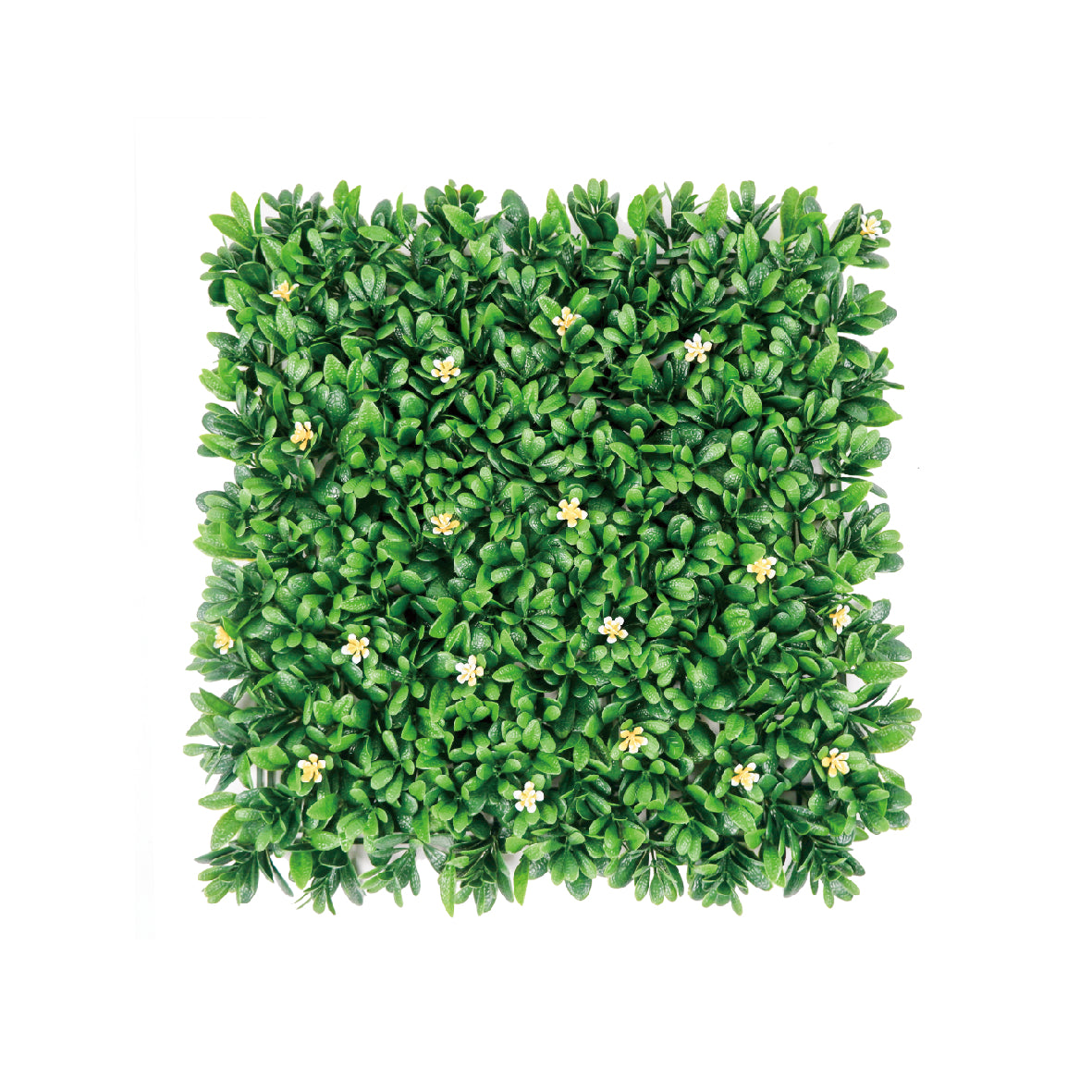 Lush Petal Mat Artificial Green Wall Panel – Yellow Flower Detail