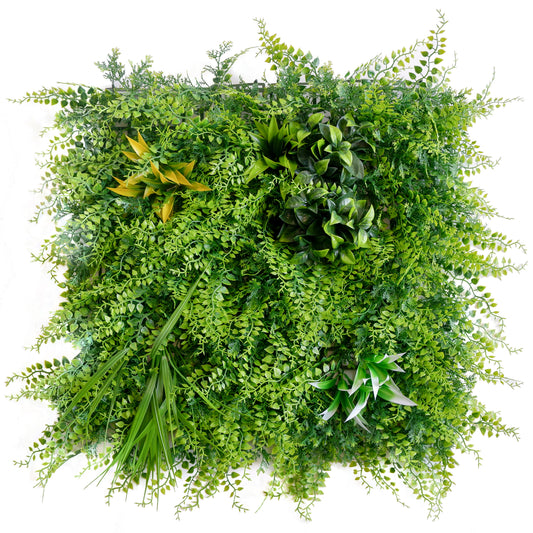 Cascading Greens Artificial Green Wall Panel – Layered Foliage and Mixed Plants