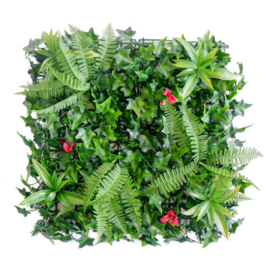 Ivy Fern Mix Artificial Green Wall Panel – Wild Fern and Tropical Leaves