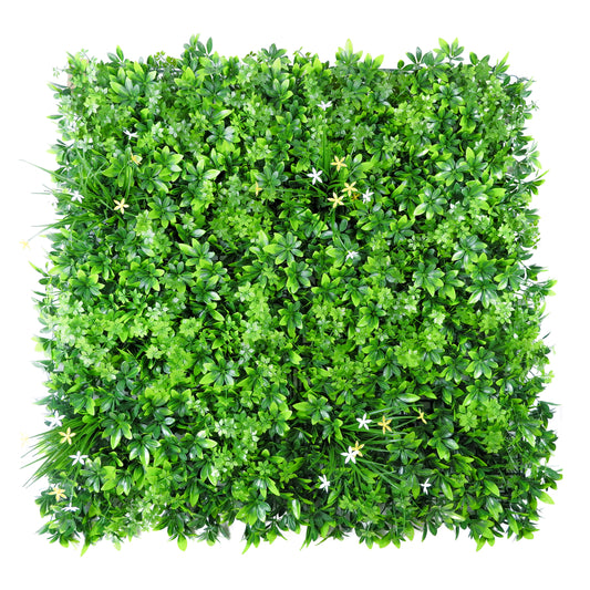Spring Orchid Artificial Green Wall Panel – Fresh Layers with White Blossoms