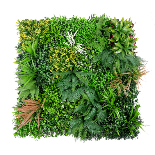 Countryside Charm Artificial Green Wall Panel – Mixed Botanical Field
