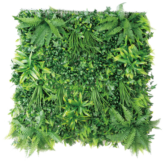 Evergreen Branch Artificial Green Wall Panel – Fresh Fern & Ivy Mix
