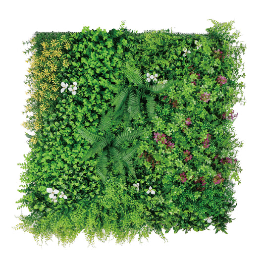 Meadow Green Artificial Green Wall Panel – Fern & Grass Texture Blend